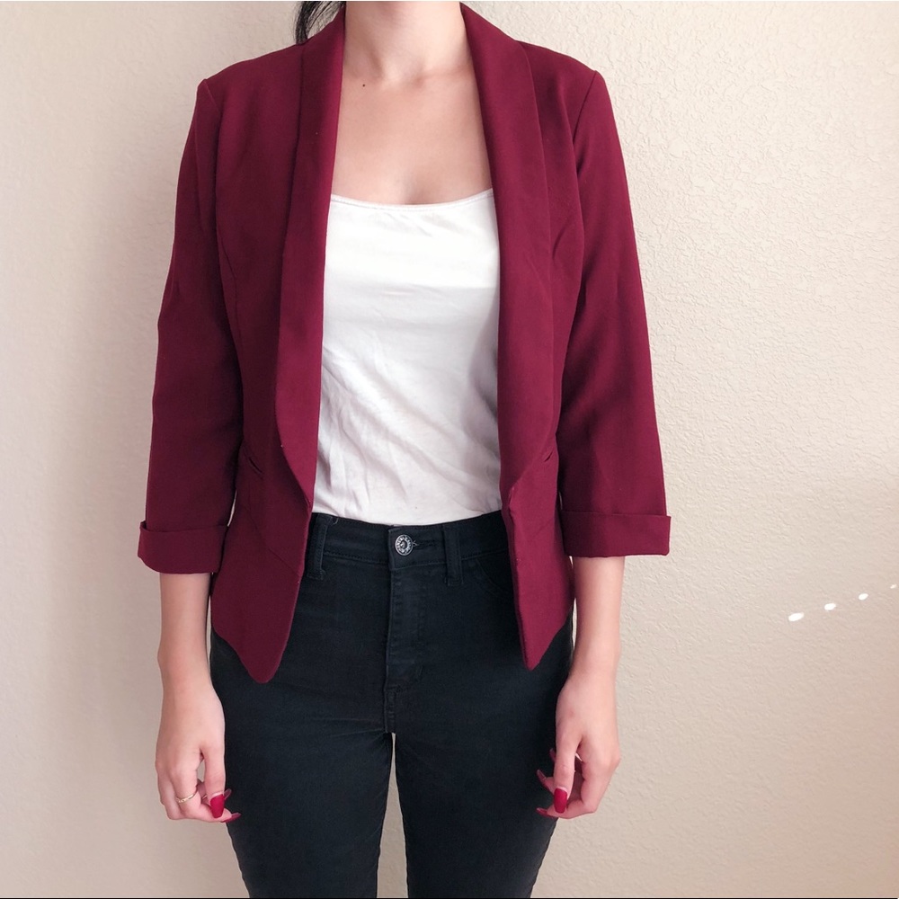 Burgundy Blazer